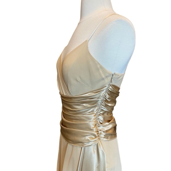 Adrianna Papell Silk Draped Surplice Wrap Cocktail Dress Vintage 90’s - Picture 6 of 12